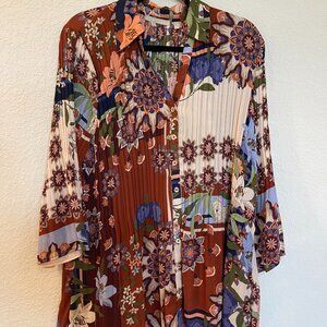 Sunny Leigh Button Down Plisse Top